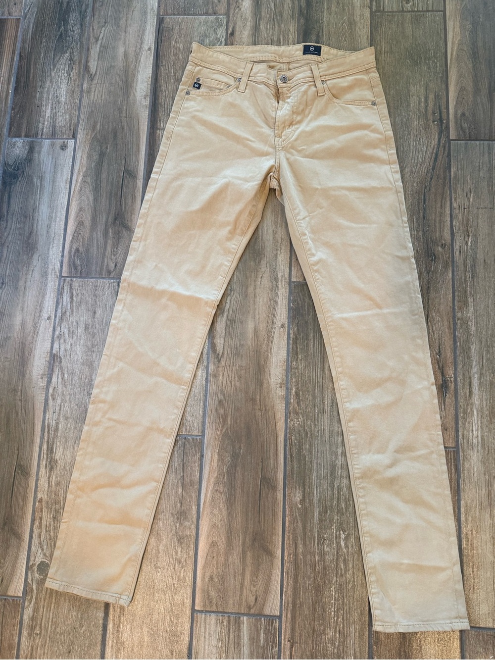 Ag Adriano Goldschmied Men's Skinny Jeans in Beige
